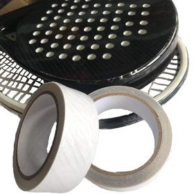 Resim 1 adet 5m*3.5cm TPU Raket Koruyucu Kayışı Plaj Raket Koruyucu Raket Koruyucu Kayışı Şeffaf Tenis Raket Baş Kayışı Çerçeve Koruyucu Kayışı, çerçeveyi darbelere ve çizilmelere karşı korur 