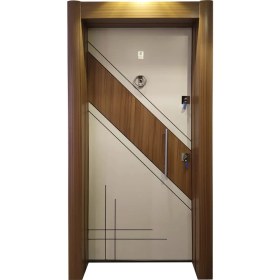 Resim Eskitme Kasalı Düz Model Daire Kapısı, Çelik Kapı, Villa Kapısı 