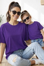 Resim genosha Anne Kız 100% Pamuk T-shirt Mama Mini Mother Daughter TEKLİ FİYAT 