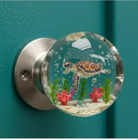 Resim Willowhaven Deniz Kaplumbağalı Kapı Kolu - Dolap Dekorasyonu, Dayanıklı Yeşil Deniz Kaplumbağası Tasarım 