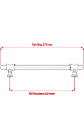 Resim Badem10 Arsin Düz Soft Parlak Antik Bakır Çekmece Kulp 224 mm Modern Metal Dolap Kulbu Mutfak Banyo Gardırop 