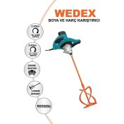 Resim Wedex Boya ve Harç Karıştırıcı 1800W Çift Vites Devir Ayarlı 