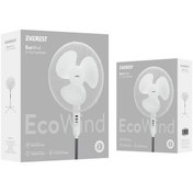 Resim EVEREST FAN10, BEYAZ, EcoWind, 3 Kademeli Hız, 40cm 3 Kanat Pervane ve Çerçeve, 45W, Otomatik Salınım, Yükseklik Ayarlı Vantilatör 