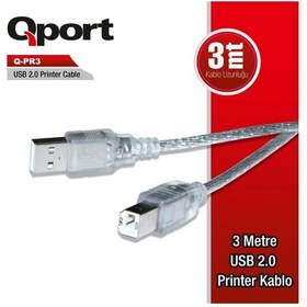 Resim Qport Q-pr3 Usb 2.0 3m Prınter Kablosu 