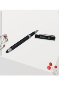 Resim Kişiye Özel Isimli 542 Siyah Metal Roller Touchpen Kalem 