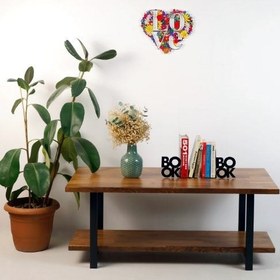 Resim BOOK Yazılı - İki Satırlı Metal Kitap Tutucu & Bookend - Siyah 