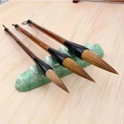 Resim 3 adet Gelişmiş Çin Edebiyatı Fırça Seti, Elips Şekli Ahşap Saplı - Tüyü, Suyla Çözülebilir Mürekkeb Uyumlu, Ergonomik Tasarım, Sanat ve Okul Malzemeleri İçin, Sanat Malzemeleri|Ergonomik Fırçalar|Tüyü Fırçalar 