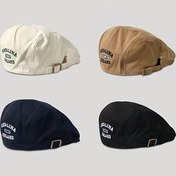 Resim Erkeklerin Şık Retro Tarzı Polyester Beret, Sokak Modası Sanatkâr Boyacı Şapkası, Moda Hip Hop, Pamuk, Esnek Olmayan, Dokuma, Elde Yıkanabilir 