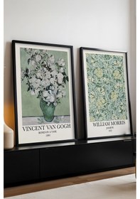 Resim Huhuli Ahşap Siyah Çerçeveli 2 Li Modern Tablo Huhu277 