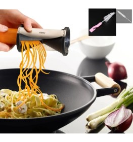 Resim Spiral Sebze Doğrayıcı Julyen Temizleme Fırçası Hediyeli 