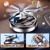 Resim AAZRZRZ Güneş Enerjili Araba Aromaterapi Difüzörü, Helikopter Bıçağı Tasarımı ile Otomatik Dönen Hava Temizleyici - Koku Tablet Dağıtıcısı, Koku Giderme, Araç İçi Şık Siyah ve Gümüş Dekorasyon, AAZRZRZ 