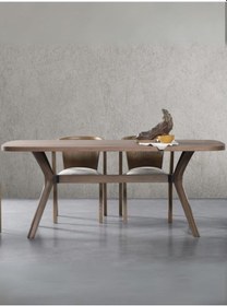 Resim Bosco Pahlı Ahşap Mutfak Masası 100x180 Ceviz 