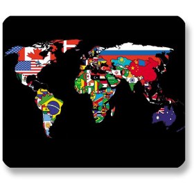 Resim World Map Flags 22x18cm Mp532218 İlyuka Mini Boy Gaming Mousepad 