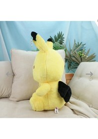Resim Korsan Pikachu Peluş Oyuncak 45cm Tüylü Yumuşak Kumaş Uyku Arkadaşı Pokemon Peluş Bebek Çok Renkli 