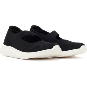 Resim Derimod Zero Kadın Siyah Kalın Tabanlı Kumaş Ayakkabı 26PFE49516F 