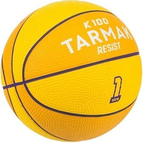 Resim Tarmak Mini Basketbol Topu - 1 Numara - Sarı / Mor - K100 