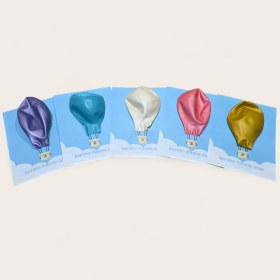 Resim Uçan Balon Temalı Bayramlaşma Kartı 