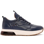 Resim Derimod Erkek Lacivert Bağcıklı Kalın Tabanlı Deri Sneaker,Kışlık Spor Ayakkabı 25WFD642318 