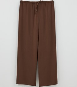 Resim Tencel Geniş Paça Pantolon - Kahverengi - Kahverengi / M 