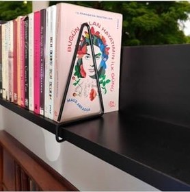 Resim EceAksesuar Kitap Tutucu Ve Metal Kitap Desteği 2'li Paket siyah 