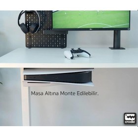 Resim Ps5 İçin Duvar Standı Ve Masa Altı Montaj Standı Yerden Tasarruf Rahat Hava Akışı 