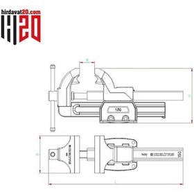 Resim Izeltaş Dövme Çelik Mengene 100 MM - 7400300100 