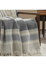 Resim Taç Butik Doğu Ekspresi Pamuklu Çift Kişilik Battaniye Gri 000000001500223741 Gri 