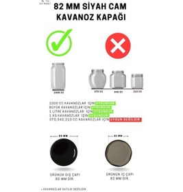 Resim Gün Kapak Standart Cam Kavanozlar İçin 82 MM Twist-Off Kavanoz Kapağı Siyah - 20'li 