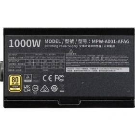 Resim Cooler Master Elite Gold MPW-A001-AFAG-BEU 1000W Atx 3.1 Pcıe-E 5.1 80+ Gold Full Modüler Power Supply 