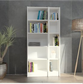Resim Yetimobilya Kuta Flat85 Kitaplık Kütüphane 