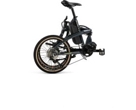 Resim Bisan E-Foldıng Strike Elektrikli Katlanır Bisiklet 46 cm 20 Jant 9 Vites Gri Neon Sarı 