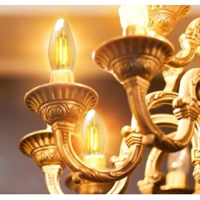 Resim Cata CT-4280 4W 220V E14 Duylu LED Rustik Ampul Amber Renk 5 Adet 