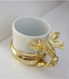 Resim Altın Kelebek Detaylı Fincan 