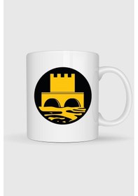 Resim Deniz İstihkam Astsubay Sınıf İşareti Tasarımlı Kupa Bardak Beyaz 