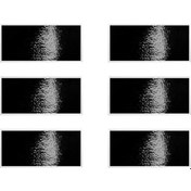 Resim Siyah 6 Adet Jant Etiketi Su Geçirmez Dekoratif Evrensel Araba Motosiklet Tekerleği Göbeği Yansıtıcı Şerit Araç 