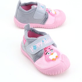 Resim Gezer Kışlık Cırtlı Ayarlanabilir Rahat Taban Happy Birds Bebe Kız Panduf Ayakkabı 