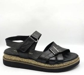 Resim MAMMAMİA D26YS-2905 TOKA DETAYLI DERİ KADIN SANDALET 