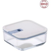 Resim Neoflam Perfect Seal Kare Cam Saklama Kabı Bej 1100 ml 