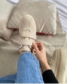 Resim Huzur Ayakkabı Kadın Vizon Cırtlı Sneaker 