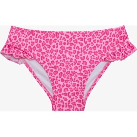 Resim Kız Çocuk Mini Leopar Desenli Fırfırlı Bandeau Bikini Takımı 