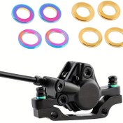 Resim 2 adet Titanyum Alaşımlı TC4 Bisiklet Vida Aralayıcıları, 1mm Kalınlıkta - Renkli Düz Yıkama Pedalları, Yol ve Dağ Bisikletleri için Dayanıklı ve Güvenilir Bisiklet Komponentleri, Bisiklet Aksesuarları 