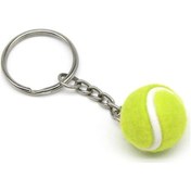 Resim Jeemson Yeşil 2cm Kadife Tenis Topu Anahtarlık - Tenis Severlere Mini Hediyelik Alet Yeşil 