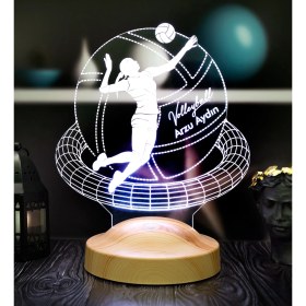 Resim Sevgi Lambası Voleybolcu Hediyesi, Voleybol Oyuncusuna Hediye Kişiye Özel LED Lamba, Voleybol Sevenlere Özel Hediye Gece Lambası 