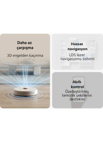Resim Xiaomi Hepa Filtreli, Halı Tanıma, Çift Ped, 3D Engel Tanıma, Basınçlı Paspas Özellikli Premium Robot Süpürge, Luciole Lambader Hediye 