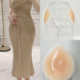 Resim Yoga & Egzersizler için Silikon Kalça Kaldırma Pedi - Şeffaf Pembe Kaymaz Popo Büyütme Yastığı, Duruş Düzeltici & Vücut Kontür Destekleyici, Kadınlar için Görünmez Şekillendirici İç Çamaşırı 