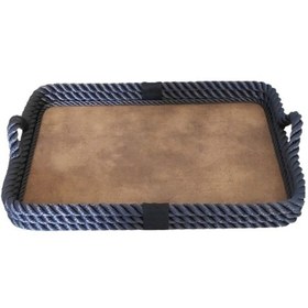 Resim Kalın Halatlı Tepsi 56x43 | Lacivert 