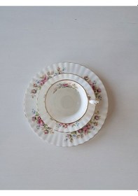 Resim Moss Rose Bone China Trio Çay Fincanı 3 Parça 200 Ml 