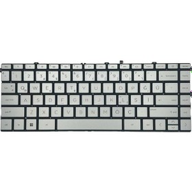 Resim Hp Uyumlu Pavilion 14-dv0008nt 2w6j7ea , 14-dv0009nt 2w6j8ea Işıklı Klavye Gümüş Tr 