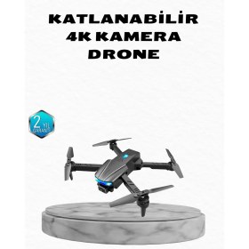 Resim Pileli Store 4K Kamera Özellikli Katlanabilir Drone Wi-Fi ve Yükseklik Sabitlemeli 
