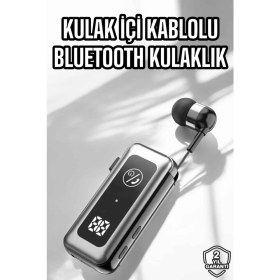 Resim Makaralı Bluetooth Kulaklık Kulak Içi Dijital Göstergeli Yüksek Ses Kaliteli 